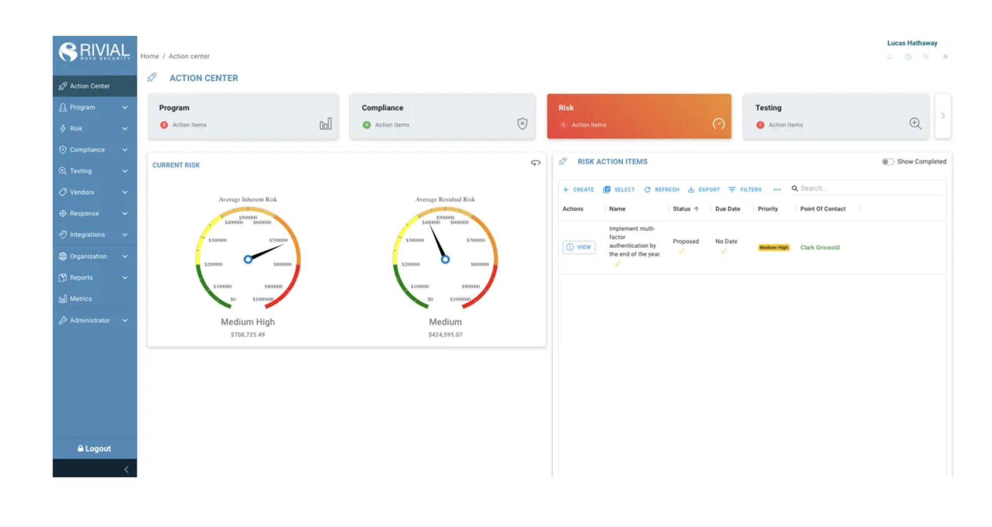 screenshot of Rivial Data Security